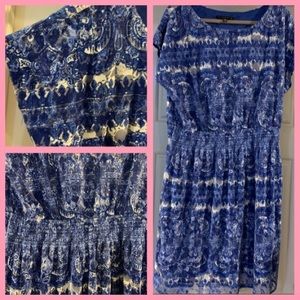 Woman’s size 16 blue and white dress